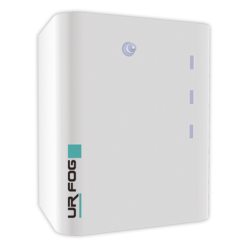 Die EN-zertifizierte UR Fog Fast Pump Pro Plus-Serie wird in großen Räumlichkeiten mit bis zu 4.500 m³ eingesetzt. Für den verdeckten Einbau in die Wand gibt es die Reverse-Version.